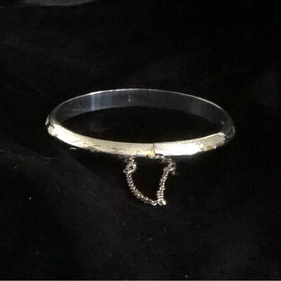 Silver Hinged Cuff Bracelet, 925 Thai Silver - Picture 9 of 9